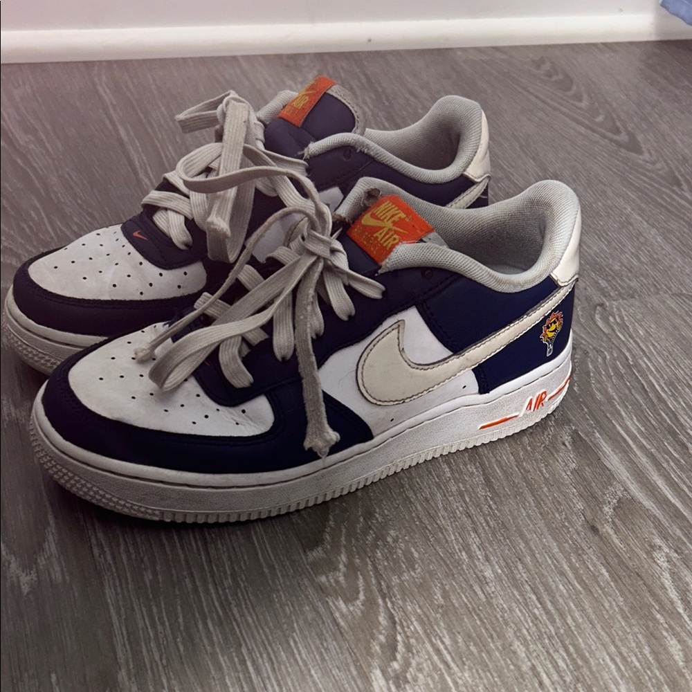 Nike Kids' Sneakers - Navy, White, and Orange - Picture 3 of 6